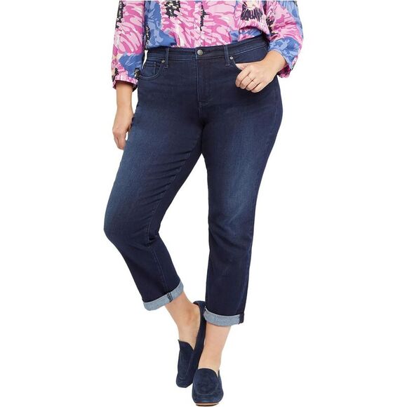 NYDJ Denim - NYDJ Womens Margot Blue Cuffed Denim Skinny Jeans Plus NWT